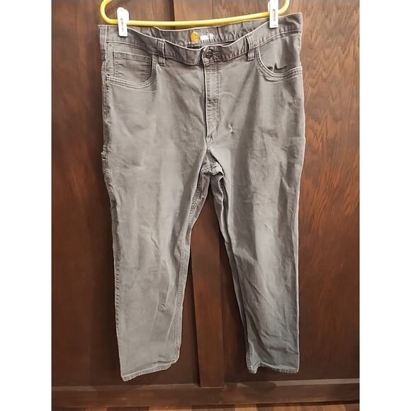 Carhartt Rugged Flex Relaxed Fit Canvas Pants Gray 40 x 32 Gray Workwear - Picture 1 of 5